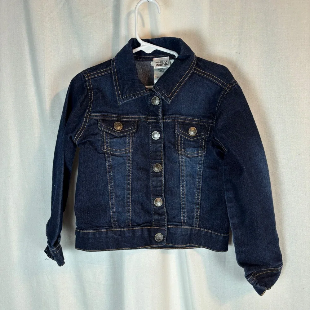 Nebraska Huskers Denim Jacket Dark Wash Blue Jean Trucker‎ Size 5